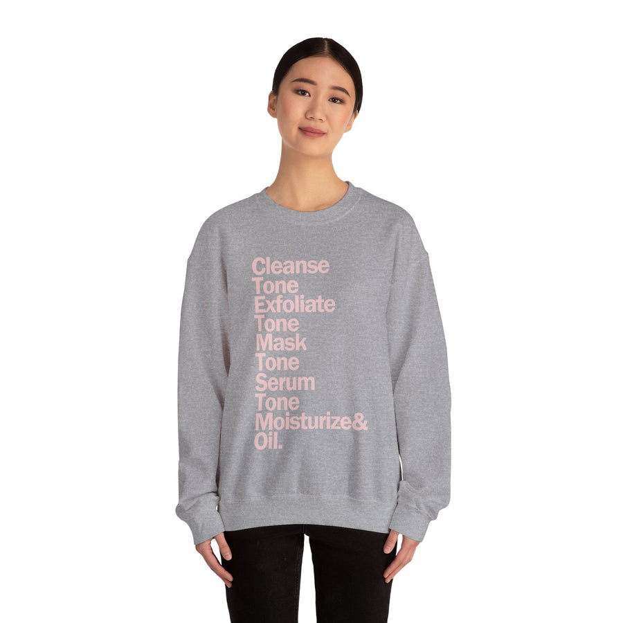 SkinCare Routine Crewneck Sweatshirt - SHOP LABeautyologist